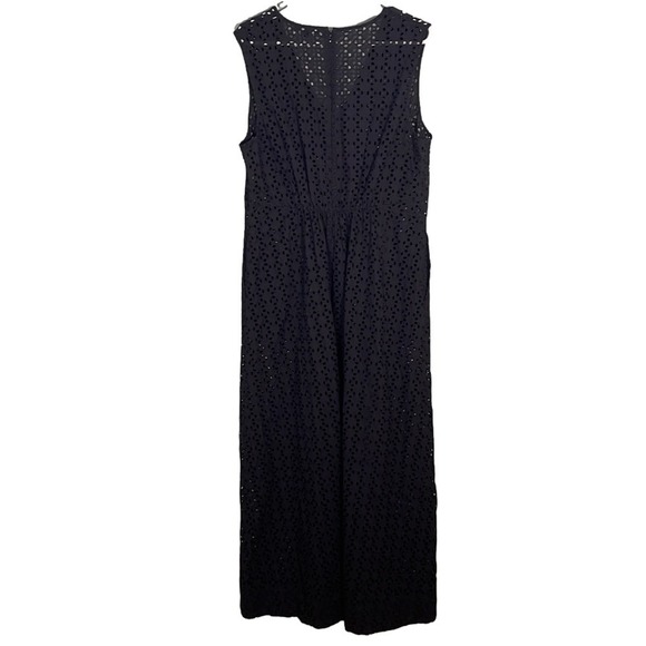 Madewell Eyelet V-Neck Maxi Dress Black size 16 NWT FLAWED - Picture 3 of 8